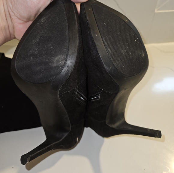 JUSTFAB tall black suede boots - Picture 2 of 3